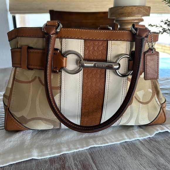 🌿👜 Coach Hampton Signature Satchel F13337 - Picture 1 of 15